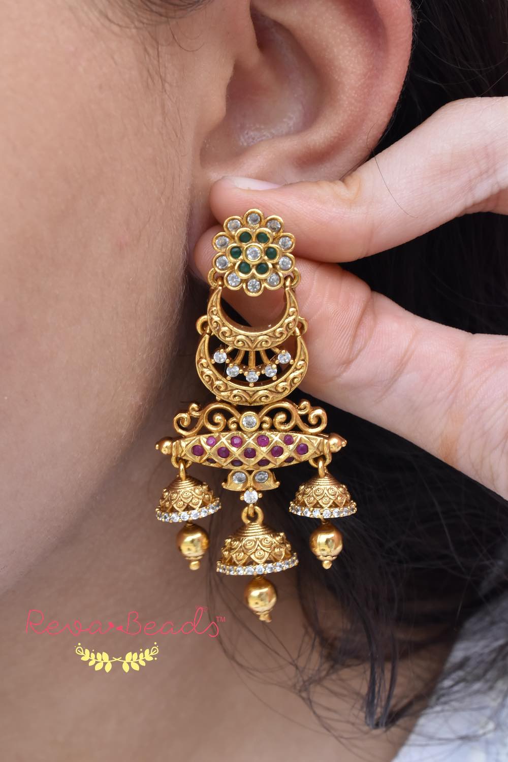 lightweight temple earrings