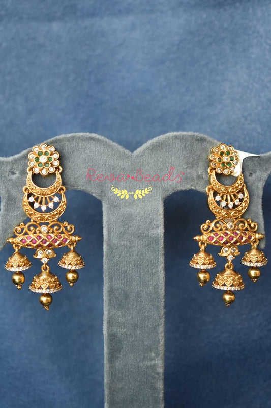 long temple earrings