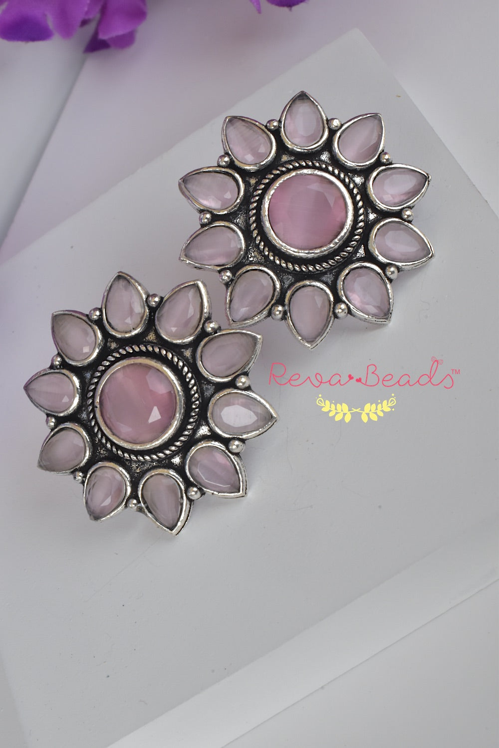 pink earrings