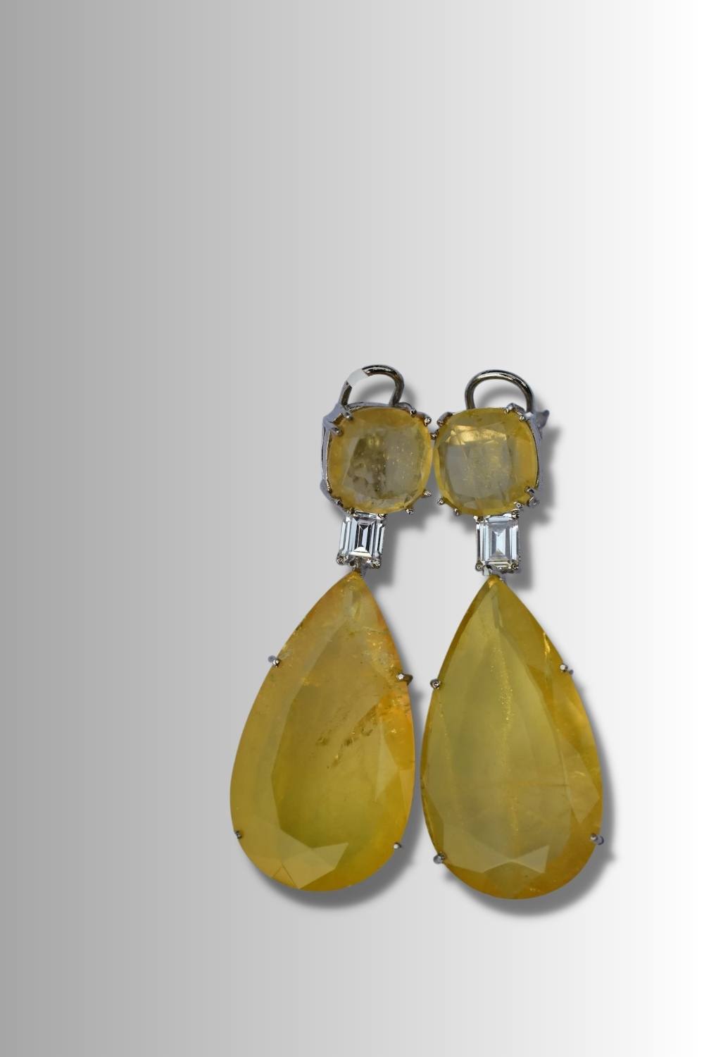 yellow doublet earrings