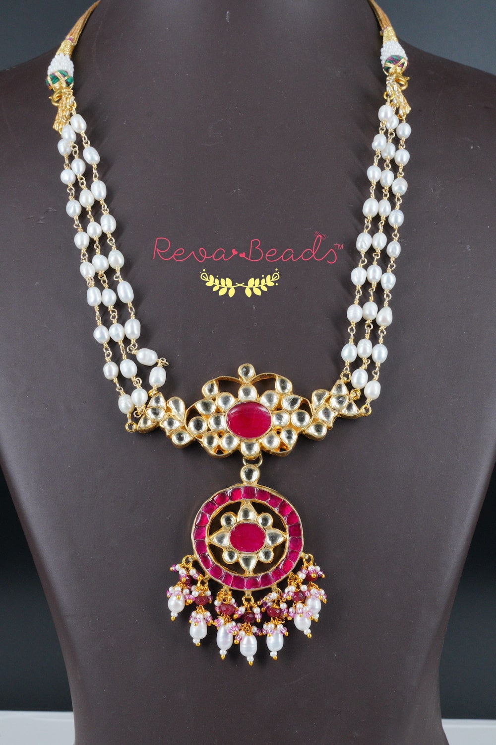 Kundan Choker Necklace Earrings Set kchnes220361