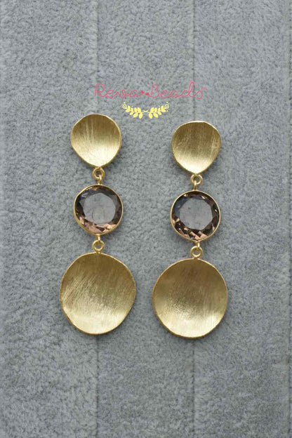 matte gold drop earrings