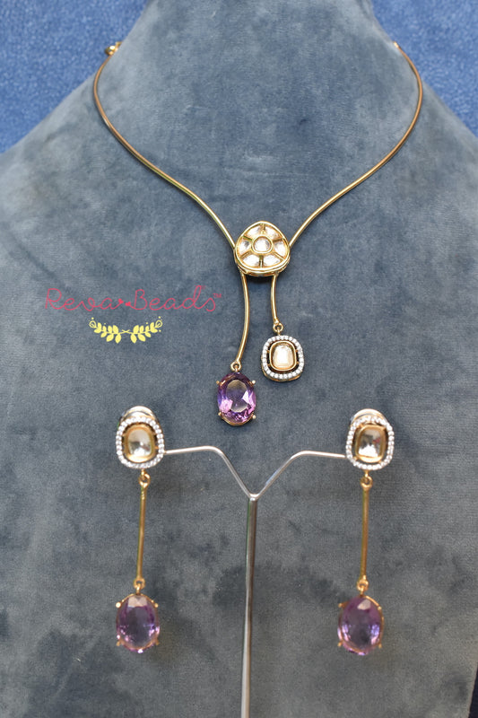 polki neckalce earrings