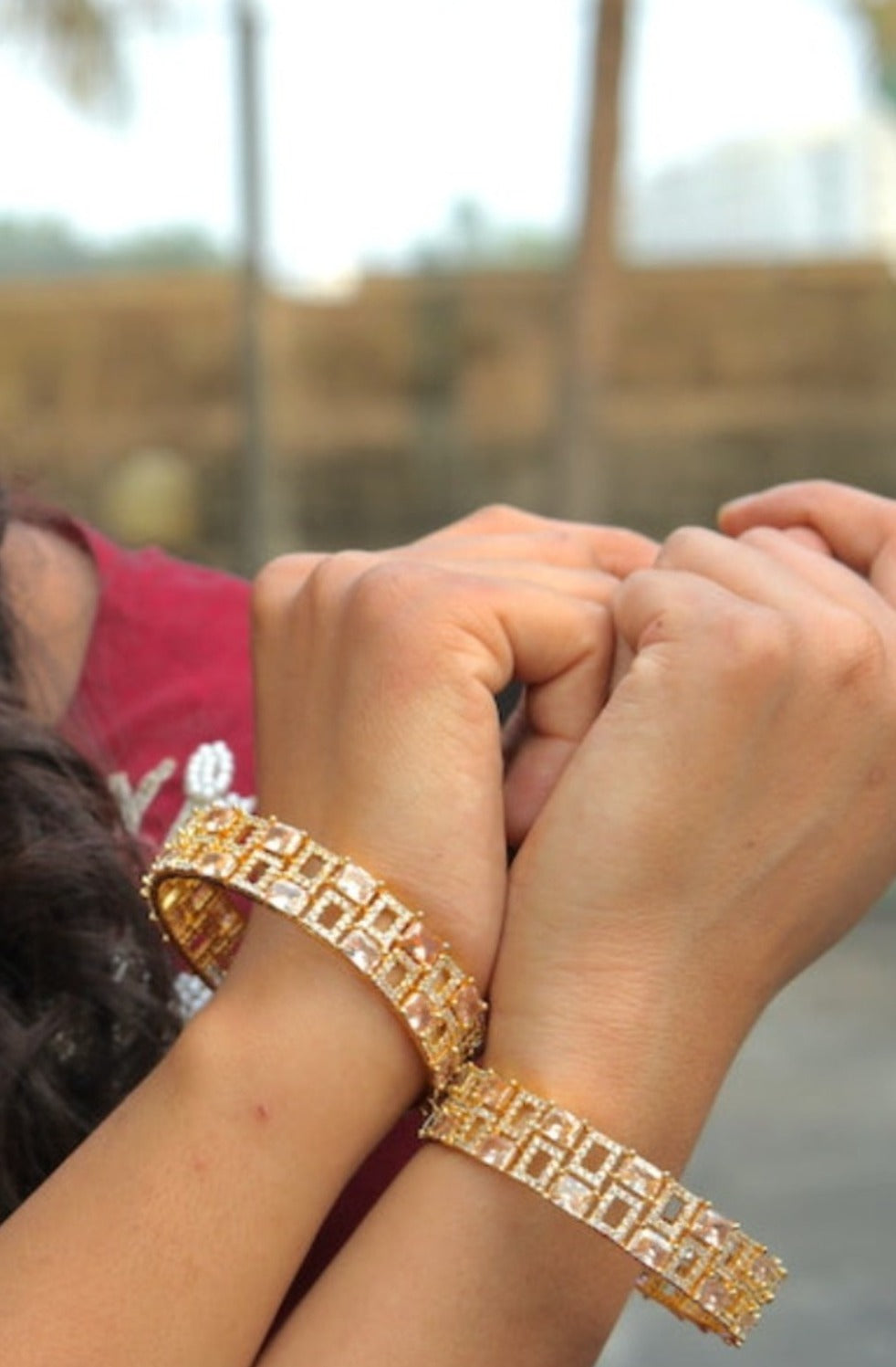 gold cz bangle