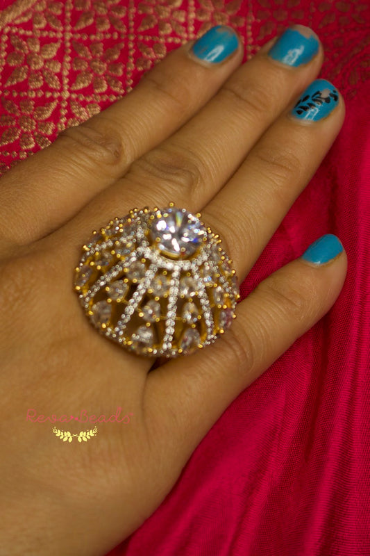 ad gold polish finger rings adgpfr220532