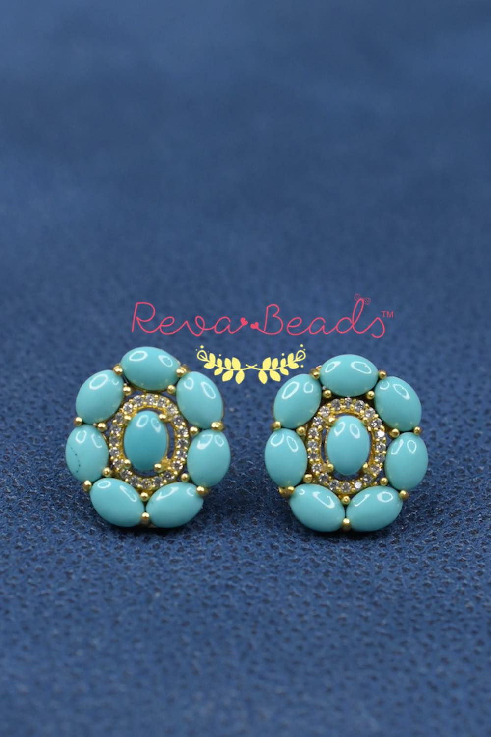 turquoise stud earrings