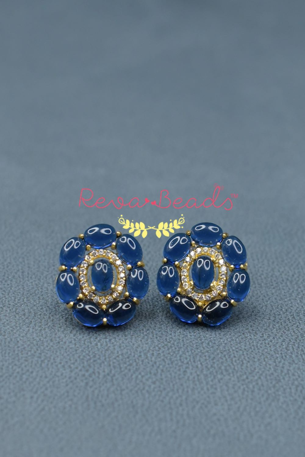 blue cz earrings