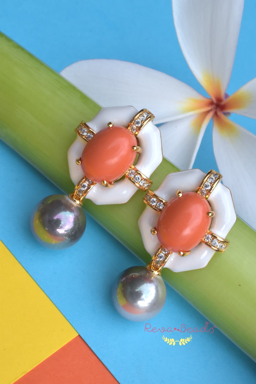 coral studs