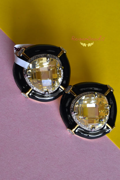 Meenakari ad gold polish earrings adgpse-220913