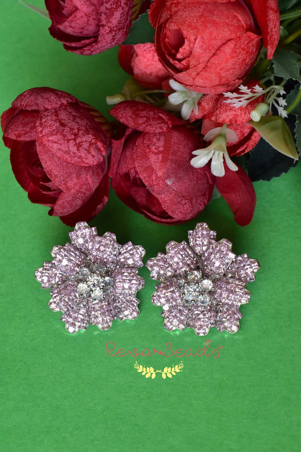 invesible setting diamond earrings