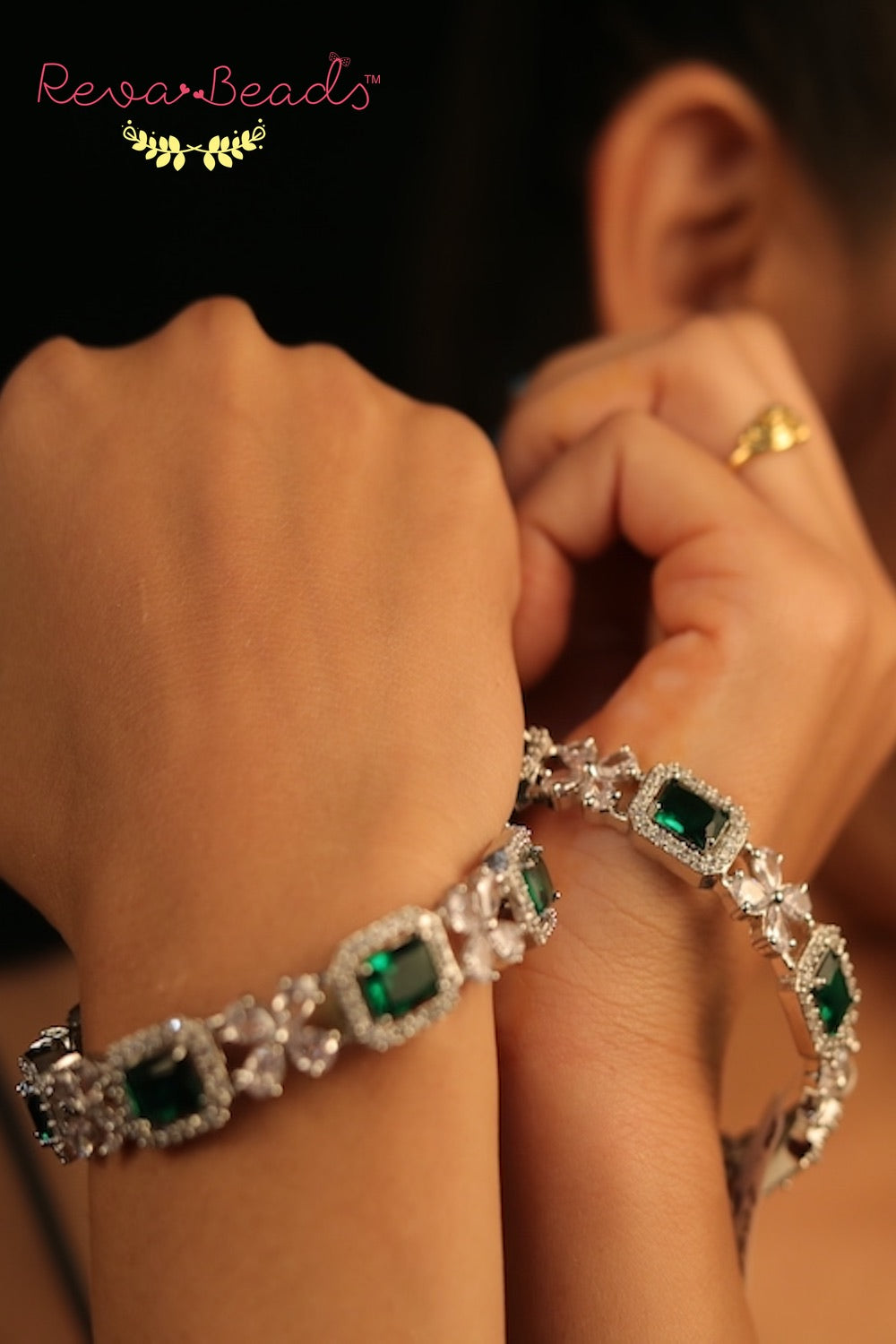 cz bangle pair