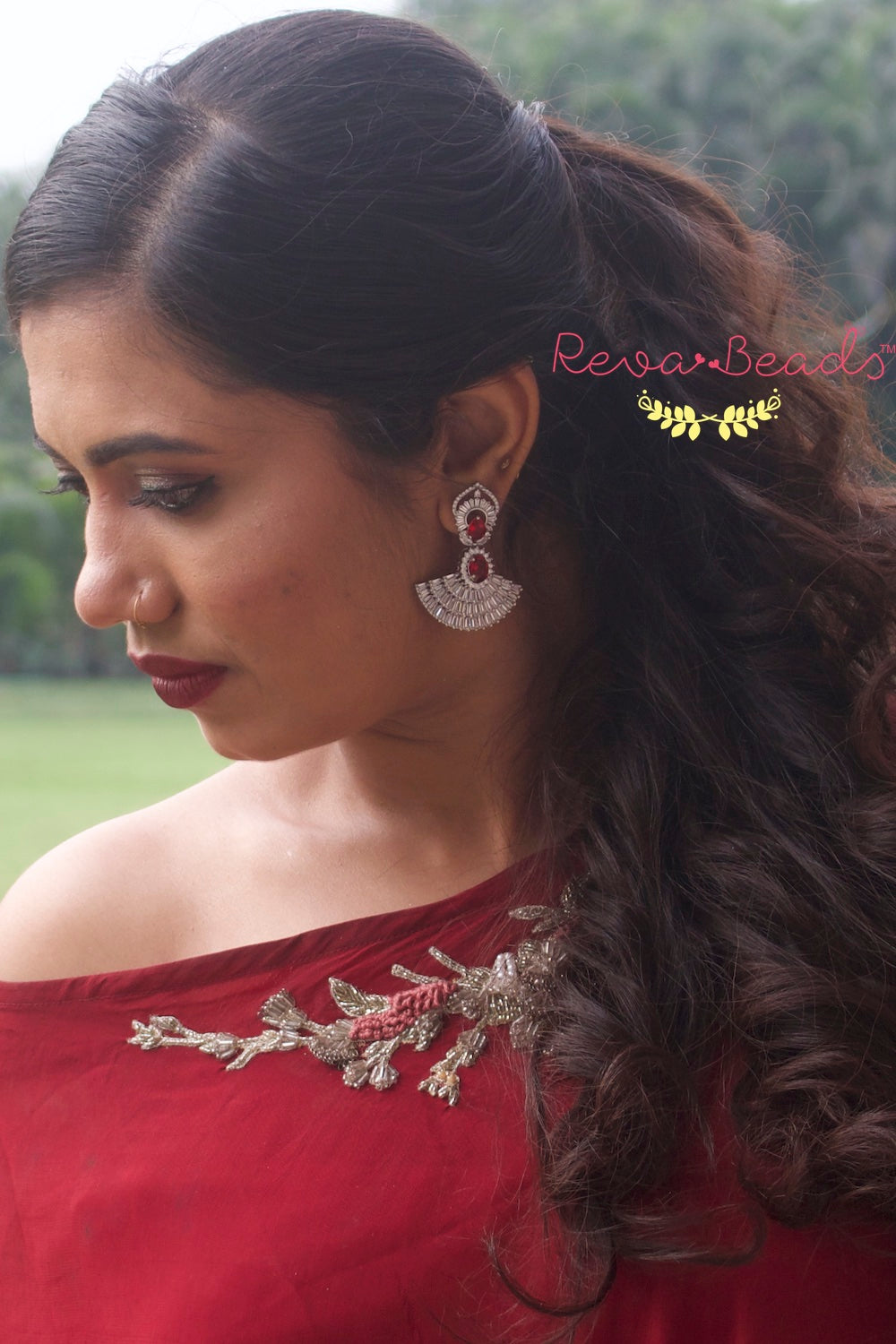 Cz drop earrings