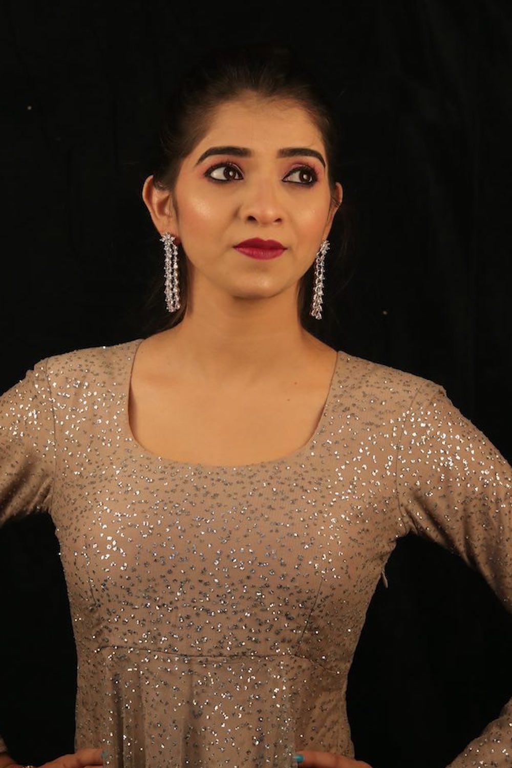 diamond long earrings