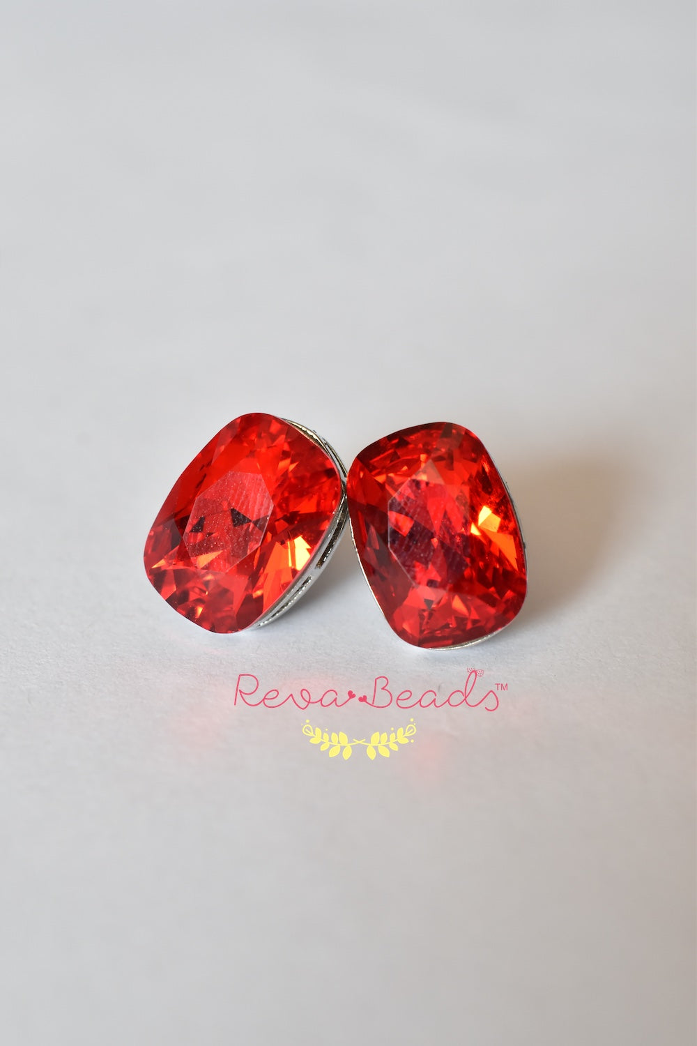 christmas red Swarovski earrings