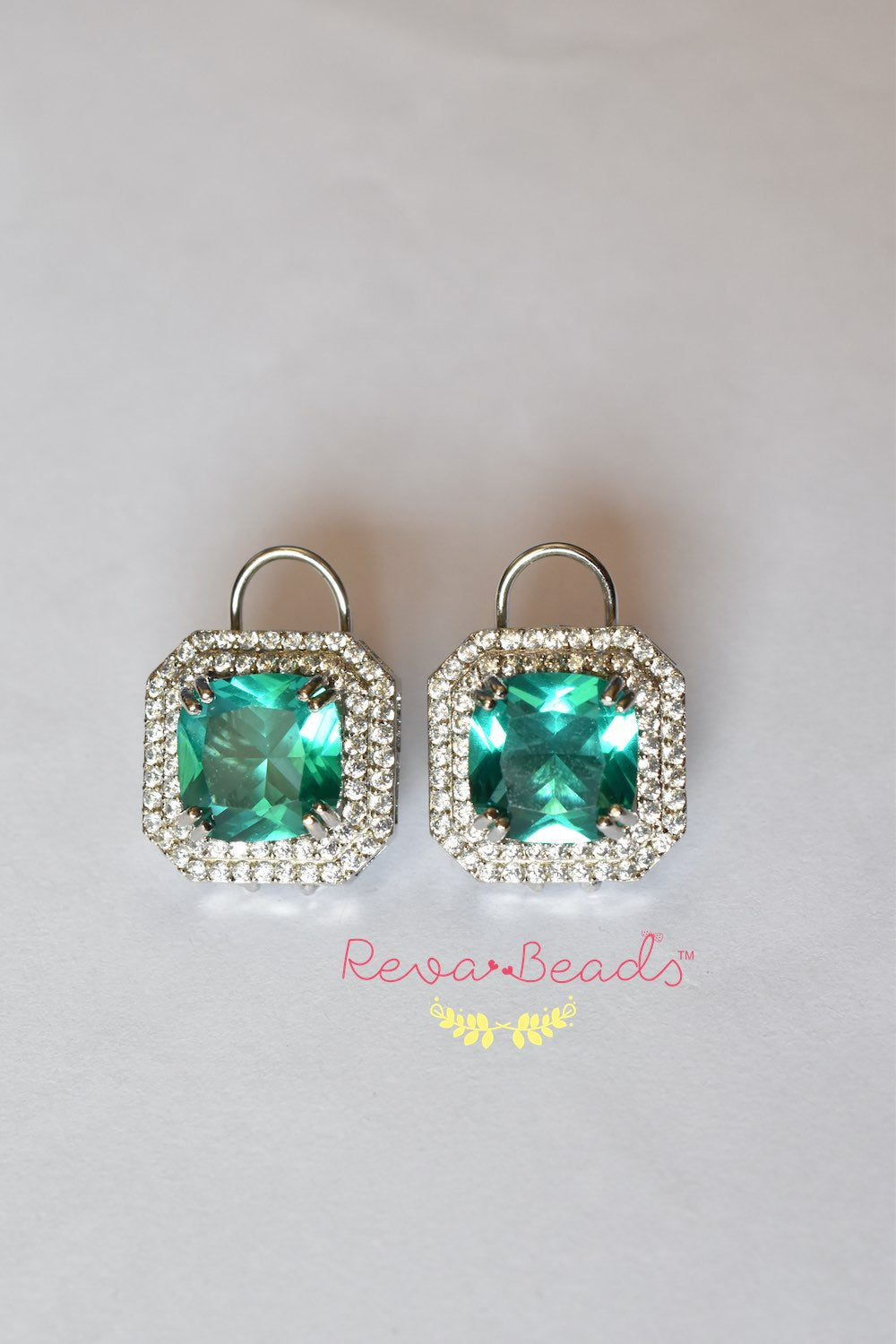 aqua green studs