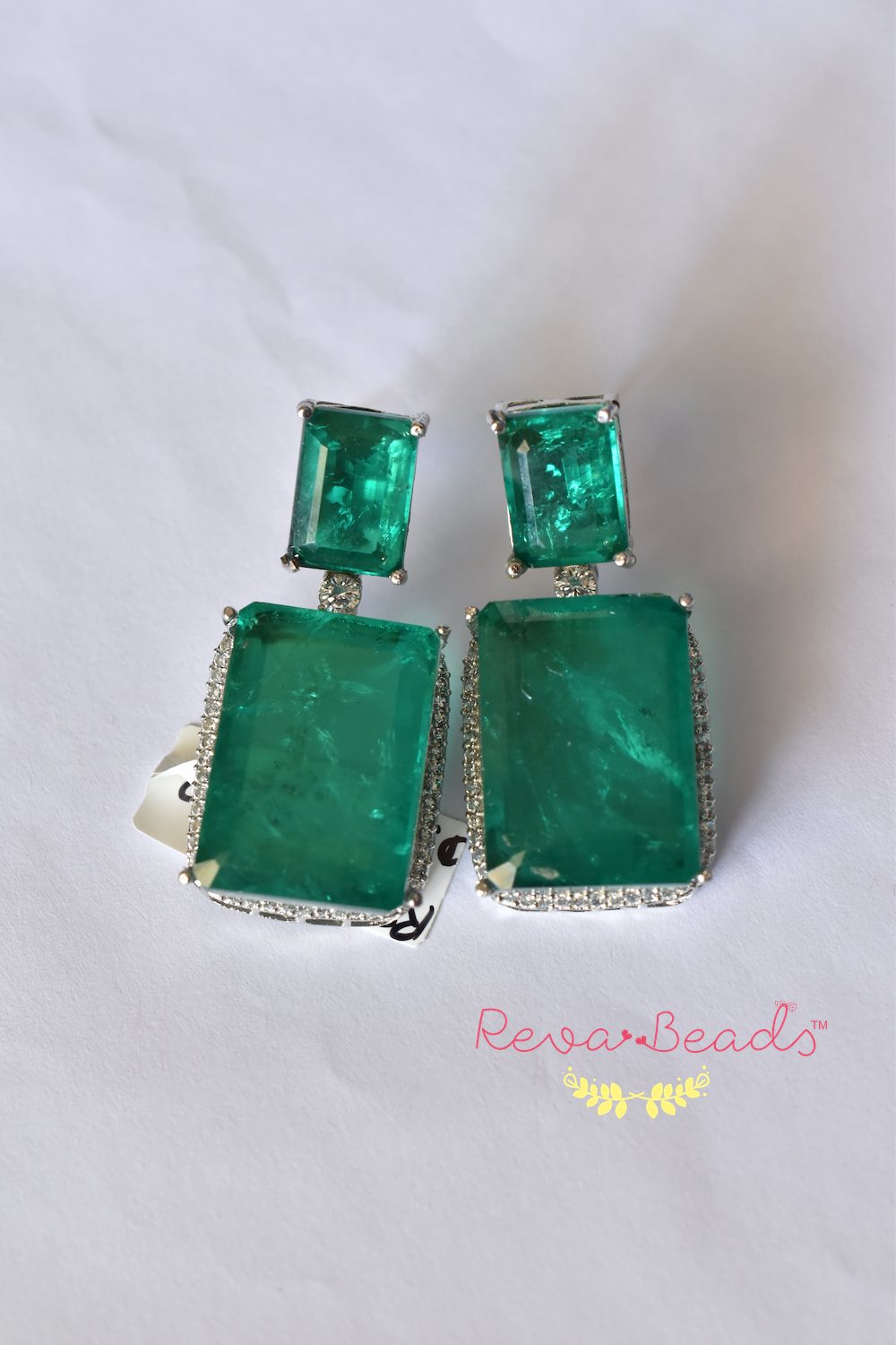 doublet stonse silver polish drop earrings dbspdre220419