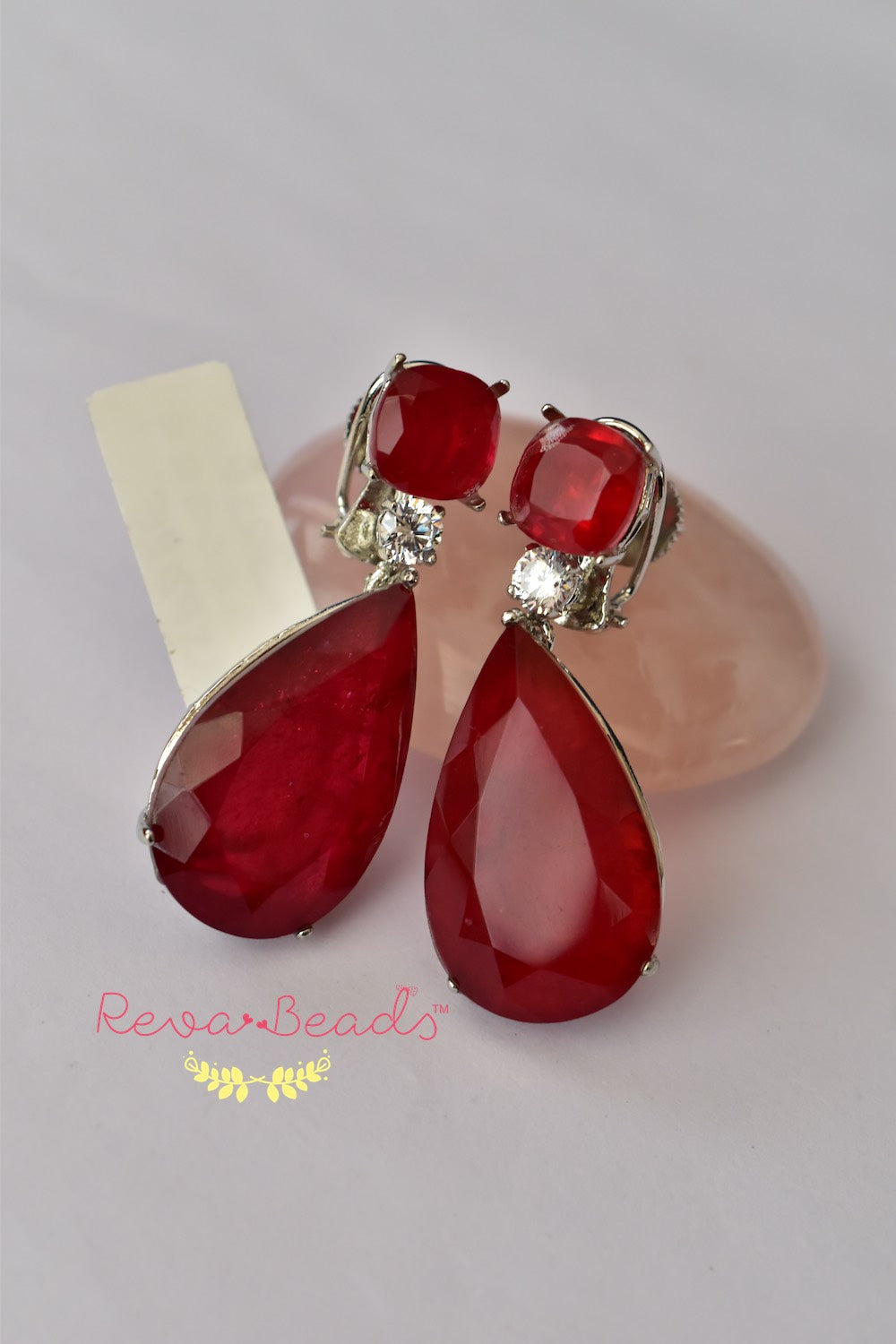 red doublet earrings