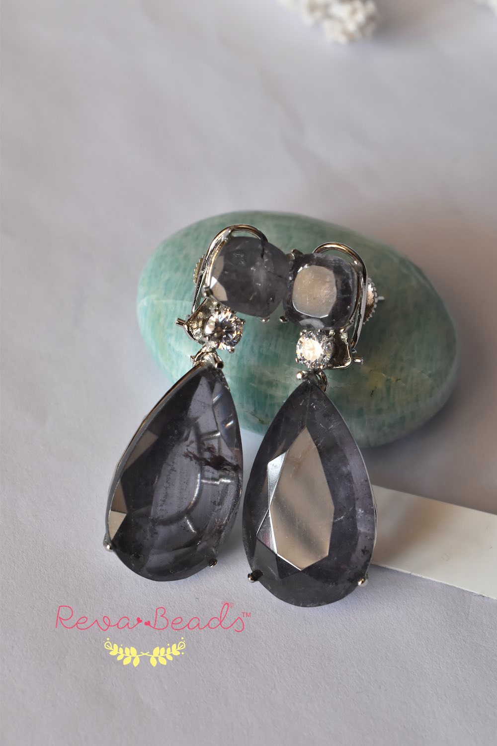 black doublet earrings