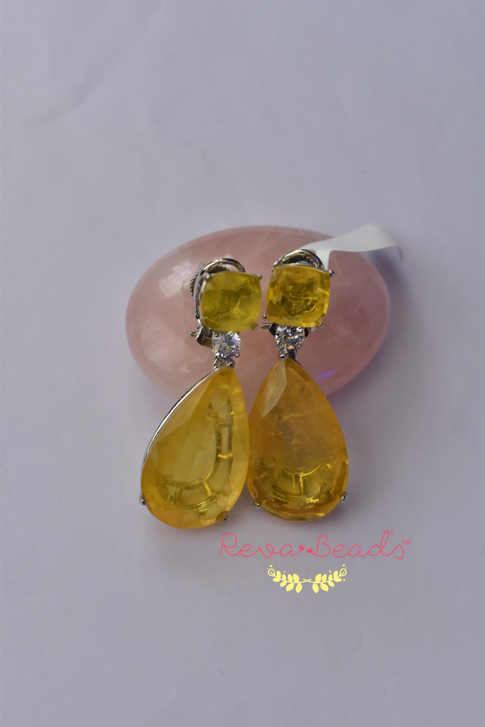 yellow doublet earrings