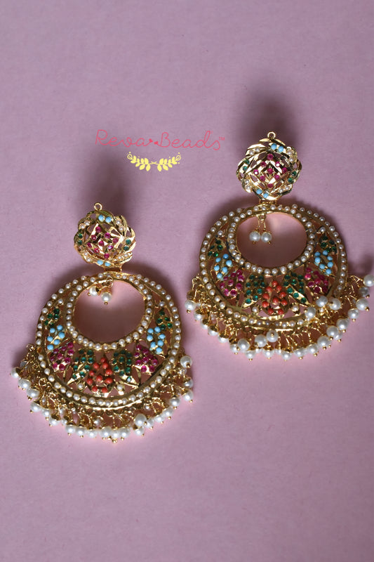 Big chandhali earrings