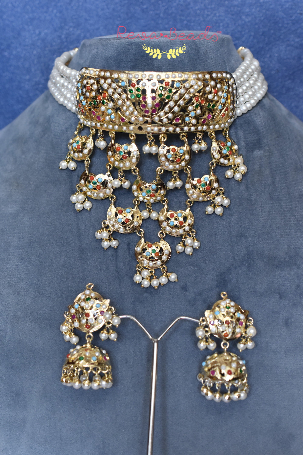 jadau pearl choker set