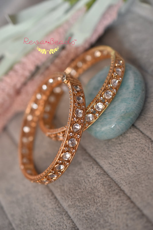 Kundan gold polish bracelet kbn221329