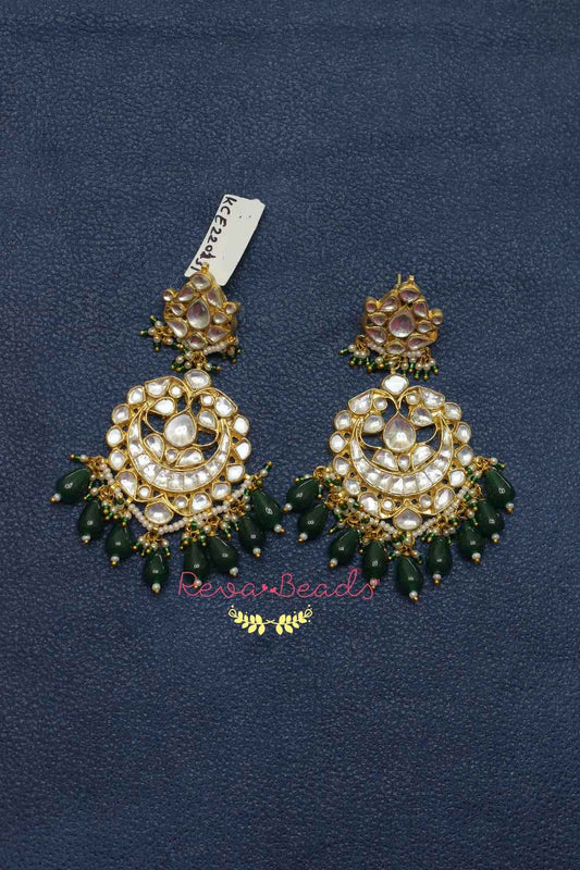 kundan chgold polish earrings kce220131