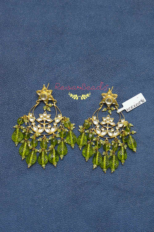 olive green earrings