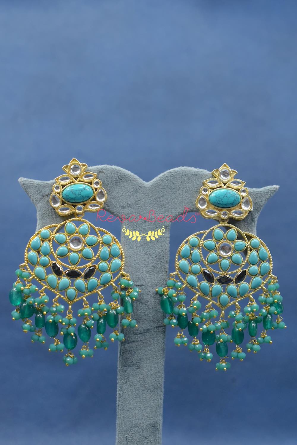 turquoise long earrings