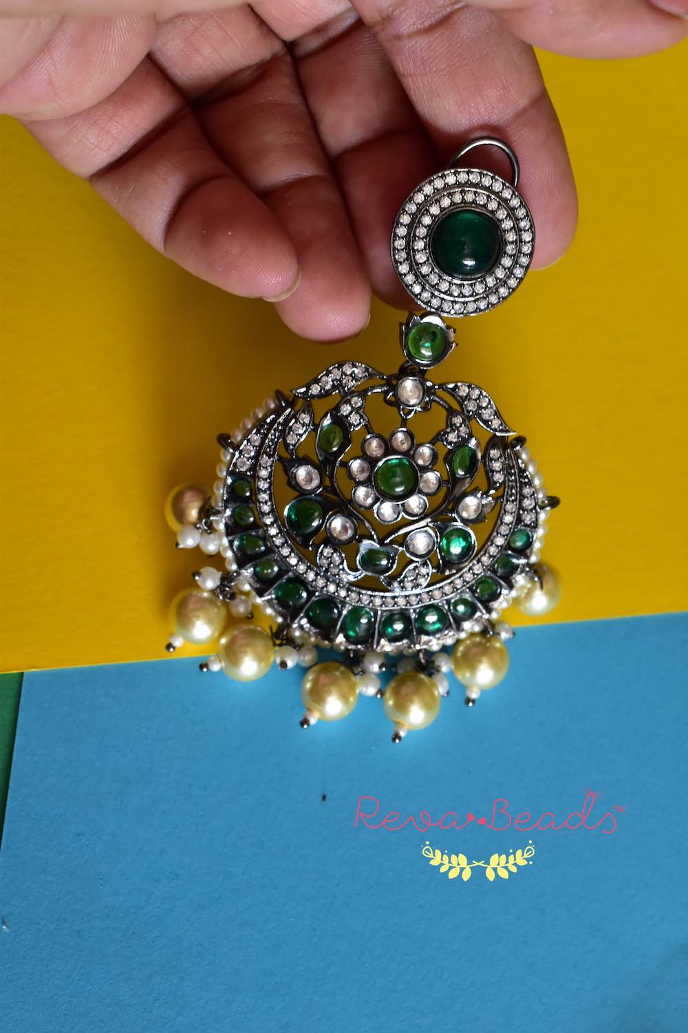 victorian polish chandbali