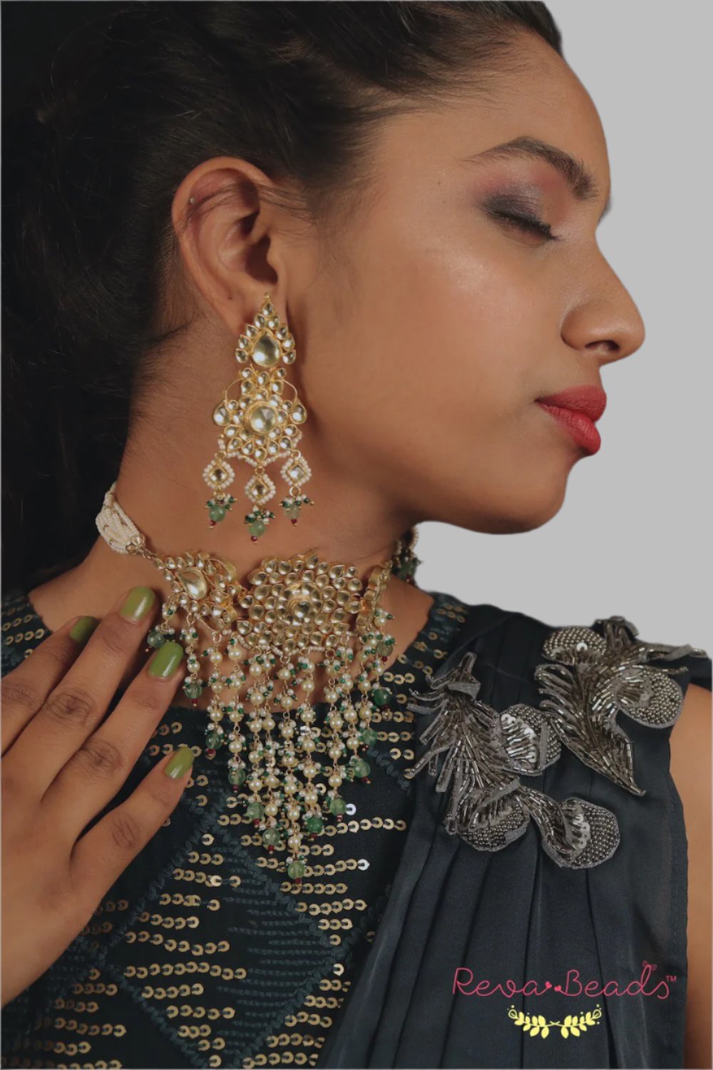 handmade kundan Choker