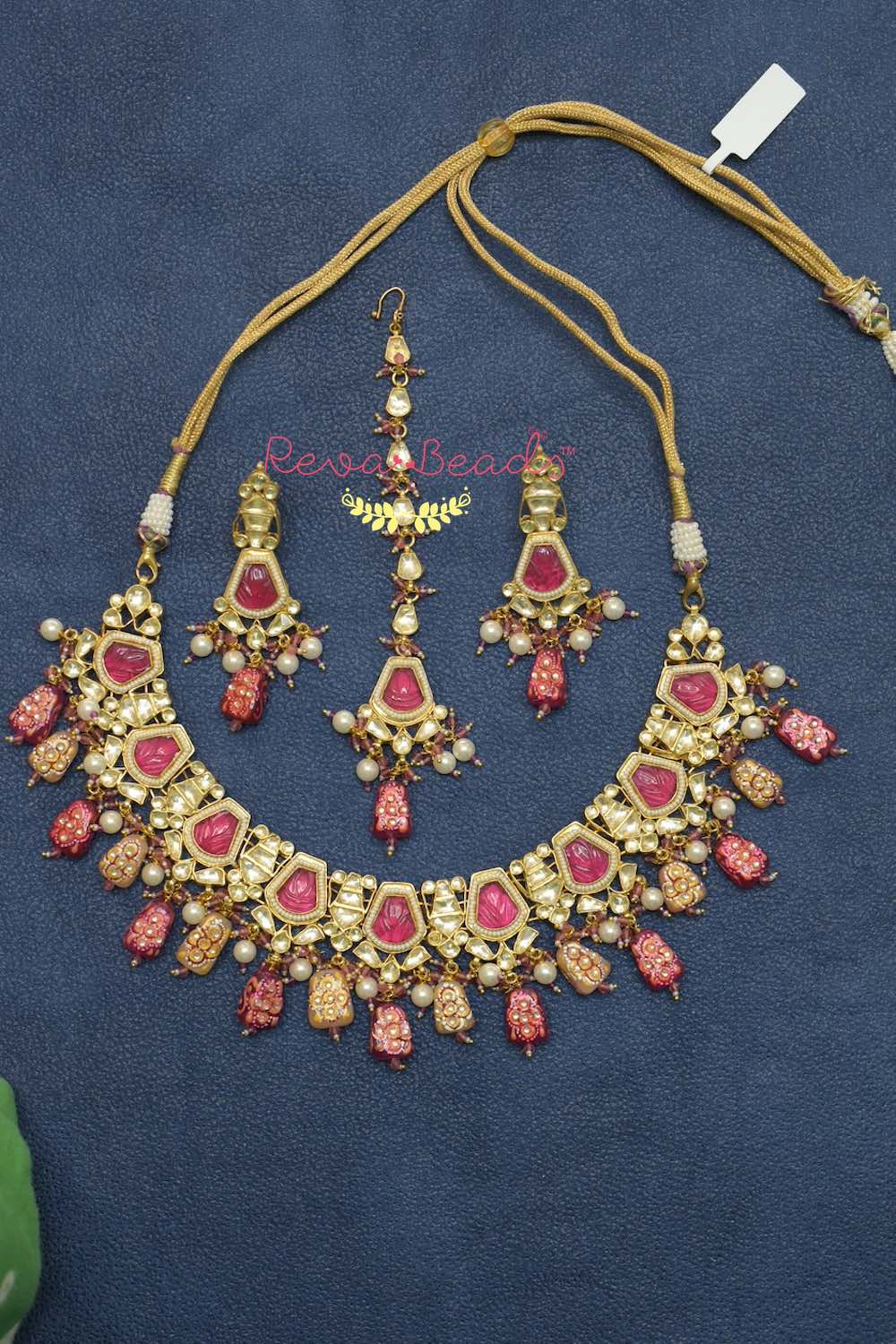 ruby kundan necklace