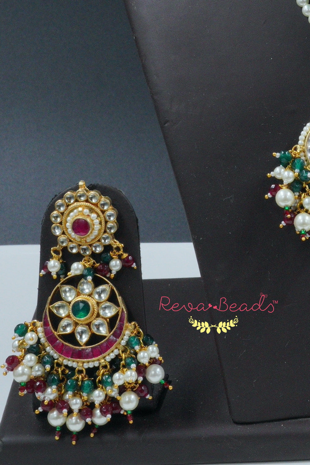 Kundan Choker Necklace Earrings Set kcnes220017