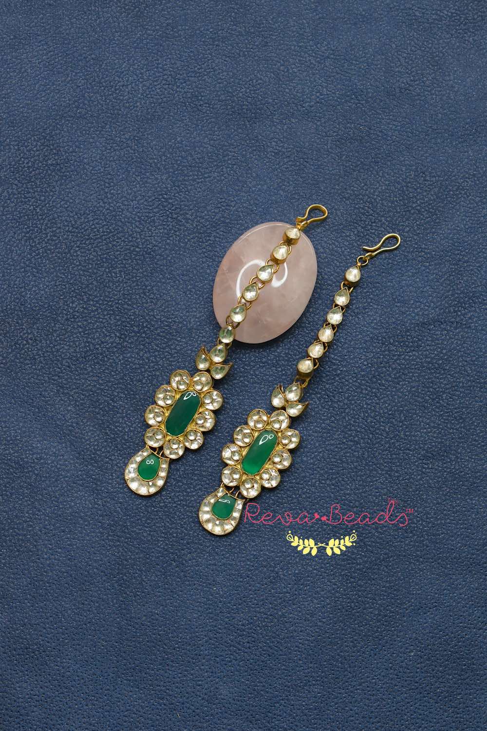 kundan long earrings