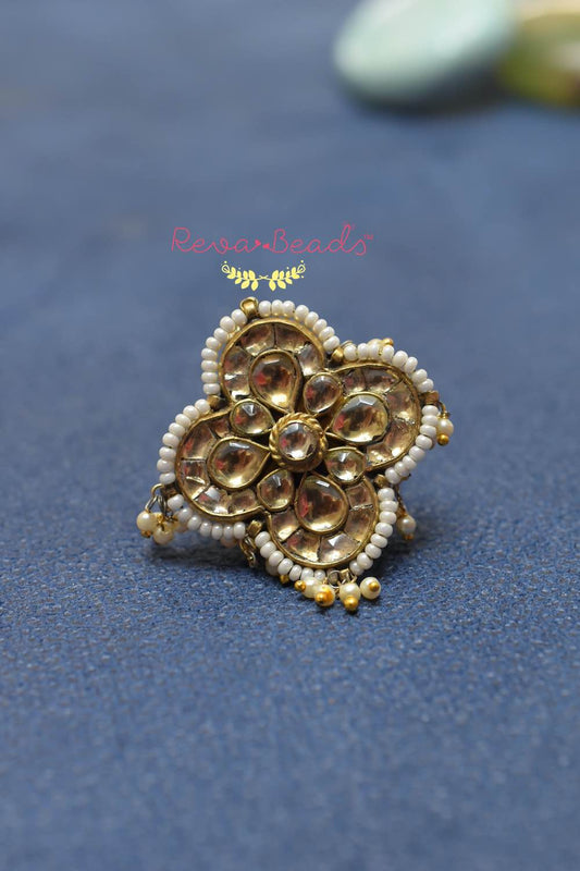 kundan finger ring