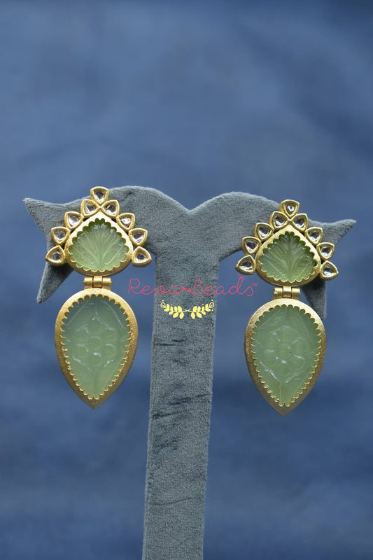 mint drop earrings