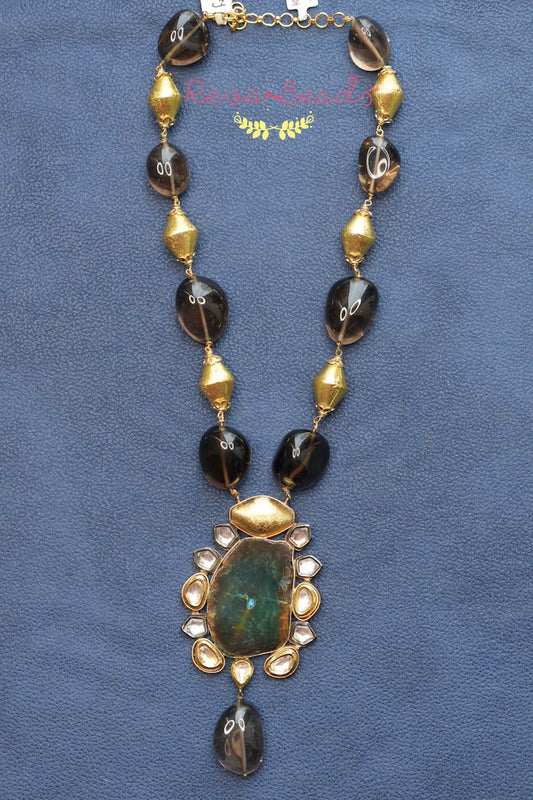 smokey quartz necklace