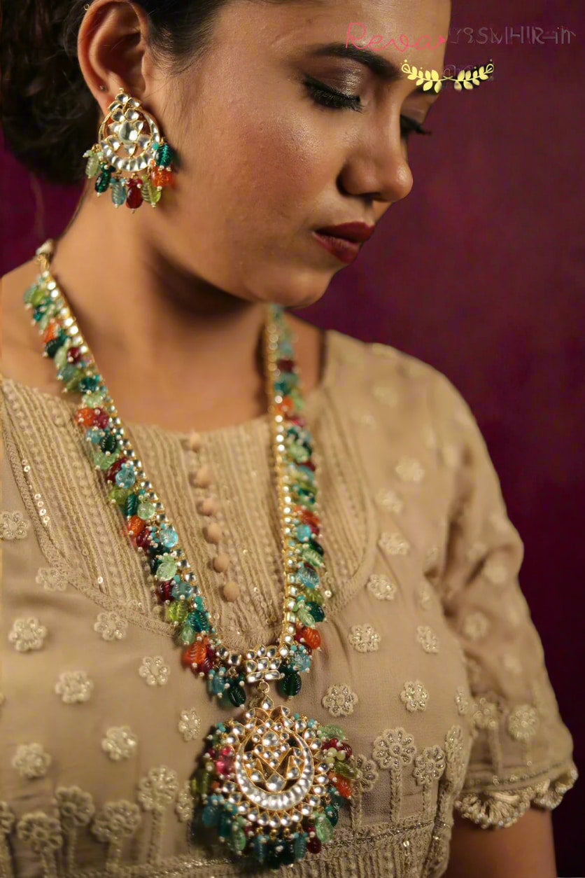 long kundan necklace