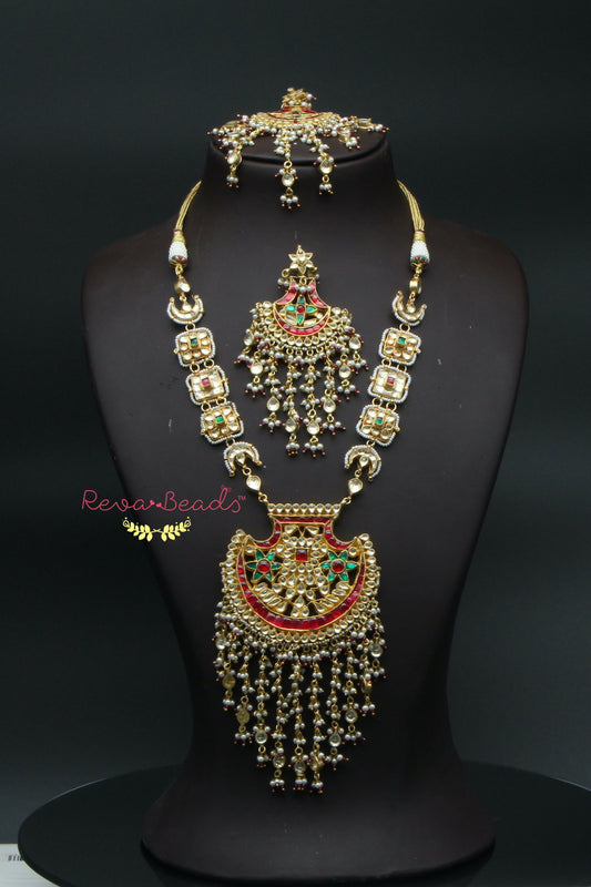 long bridal necklace earrings