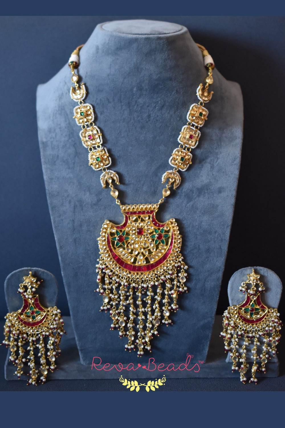 kundan necklace earrings