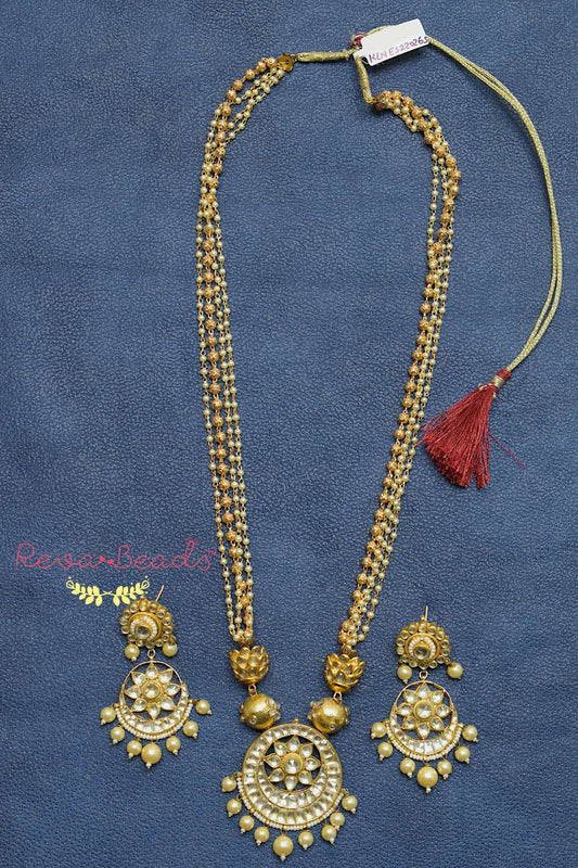 golden necklace earrings