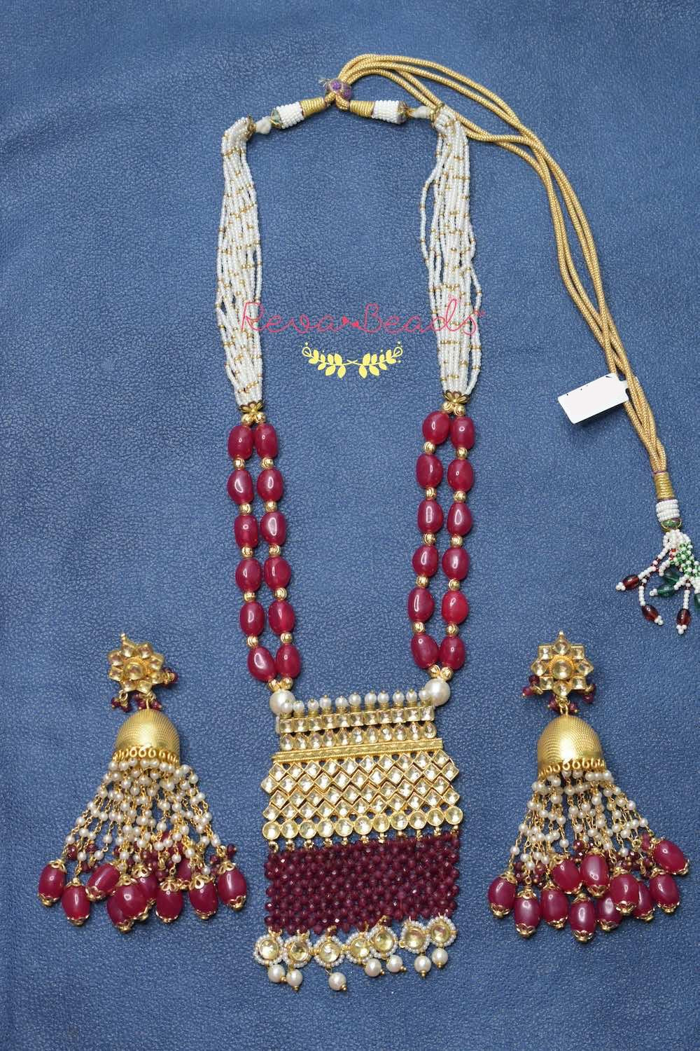 kundan necklace earrings
