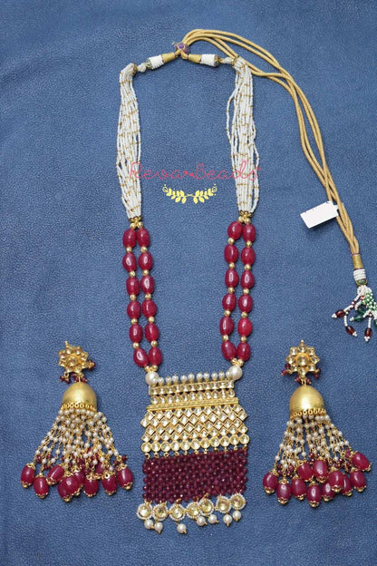 kundan necklace earrings