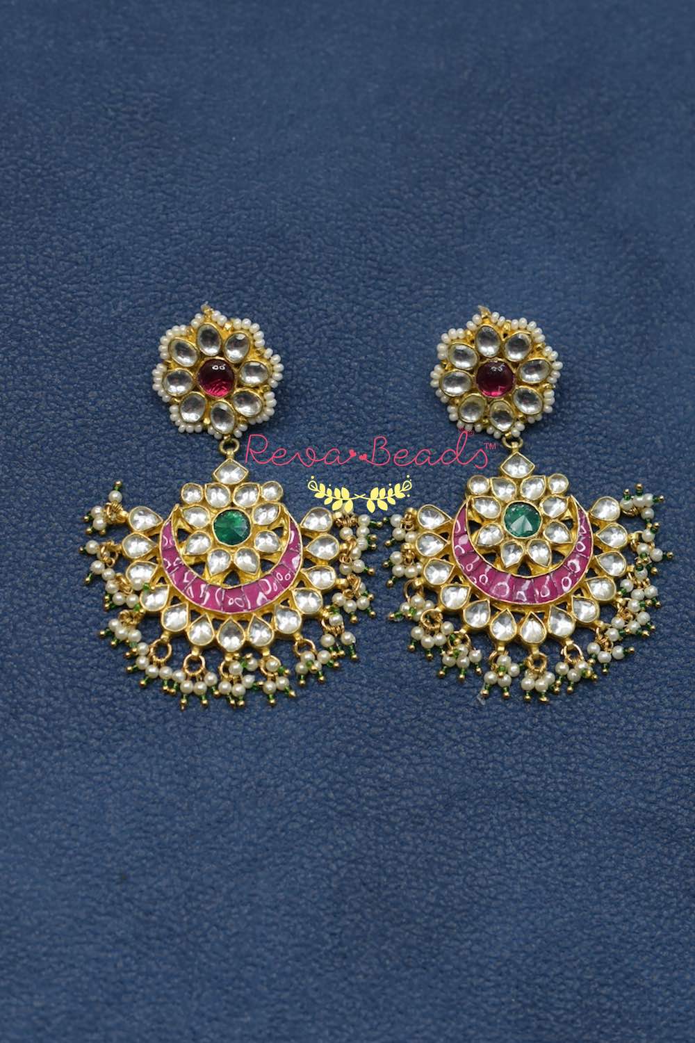 long kundan earrings