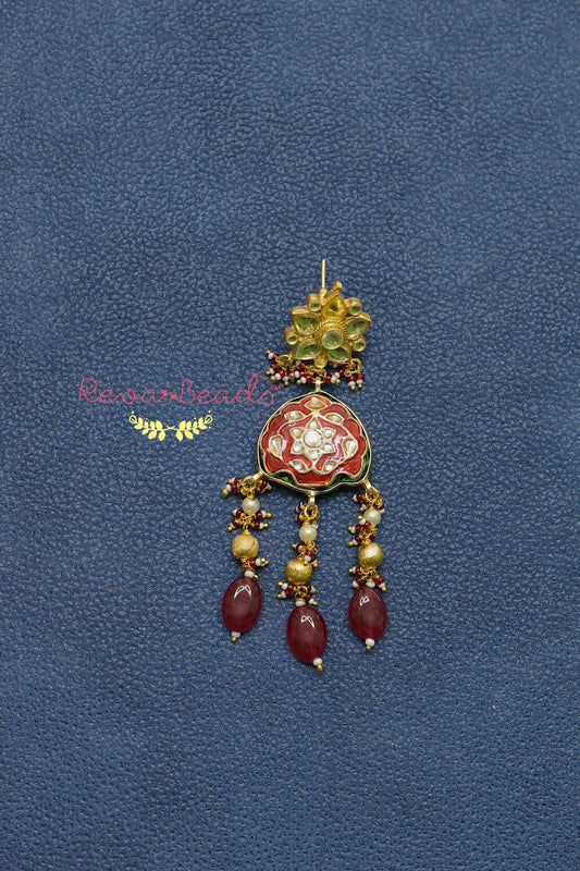 Kundan Long Necklace Earrings Set kmlnes220297
