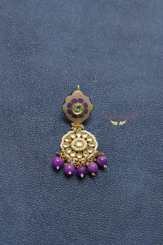 purple long necklace