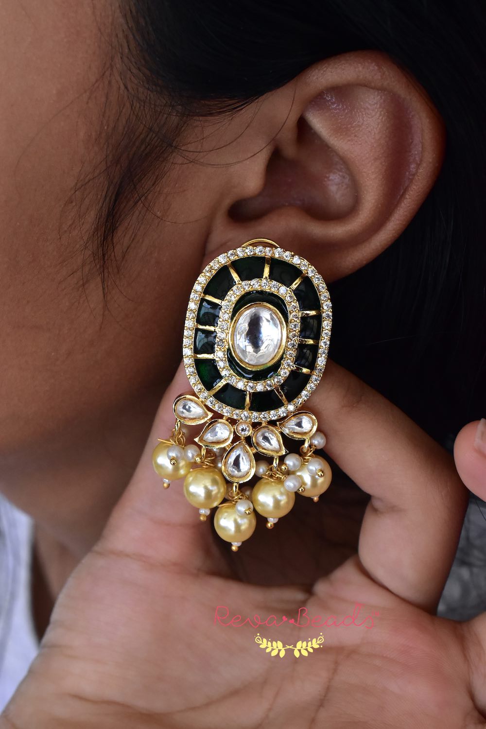 meena kundan earrings