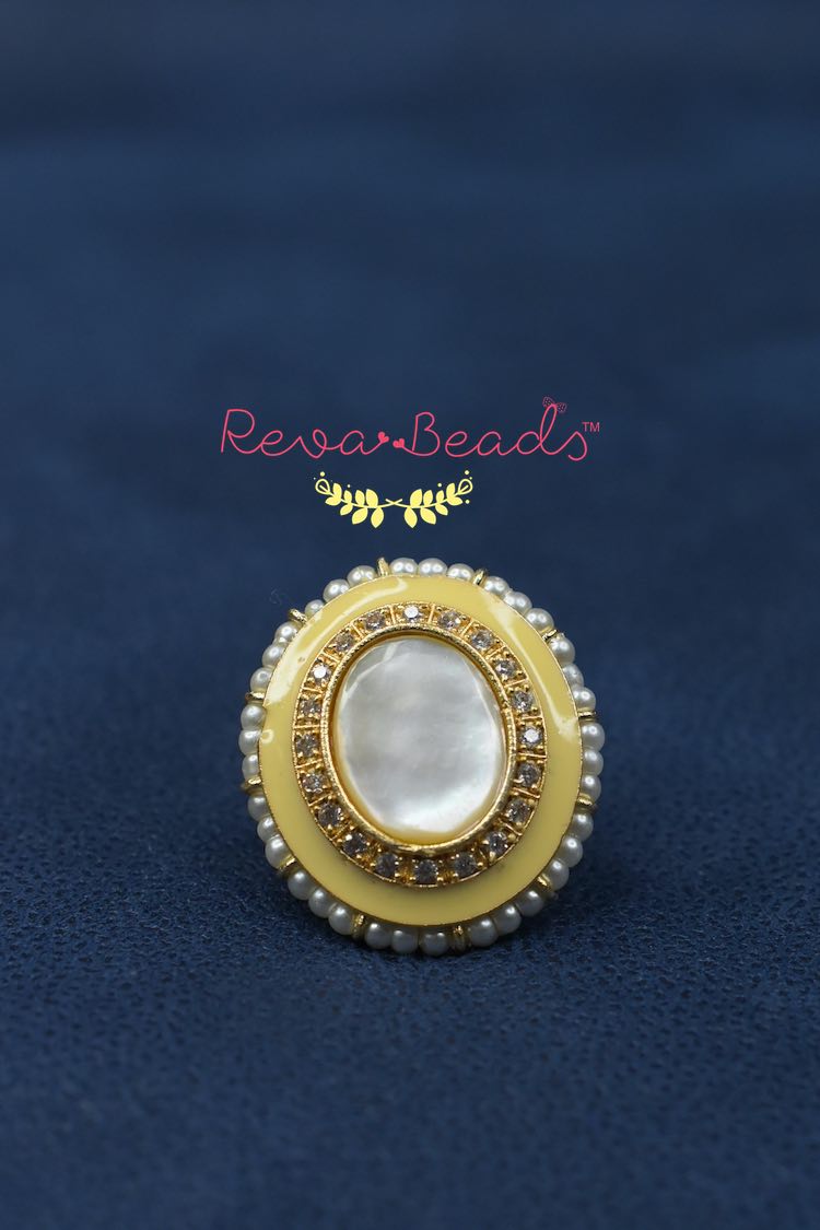 cz studded stone kundan meena finger ring kmadgpfr220631-220641