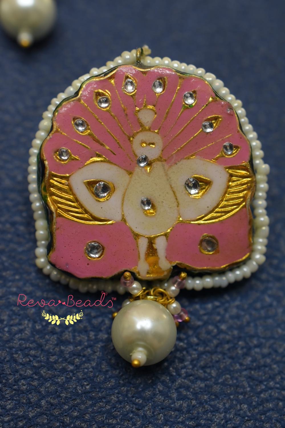pink Meena earrings
