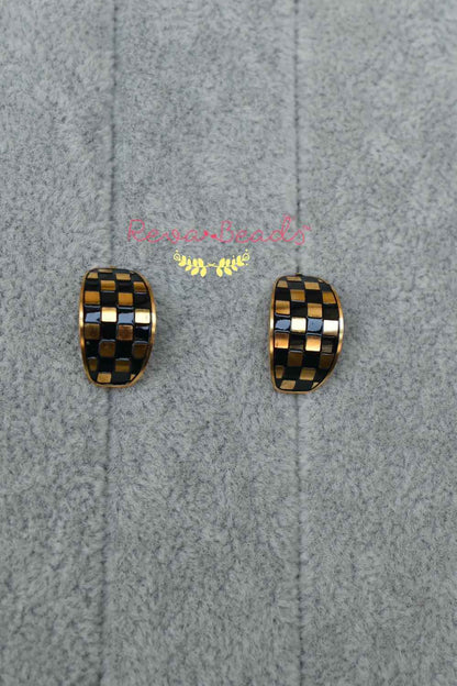 minimalist gold polish hoop earrings migphe220955